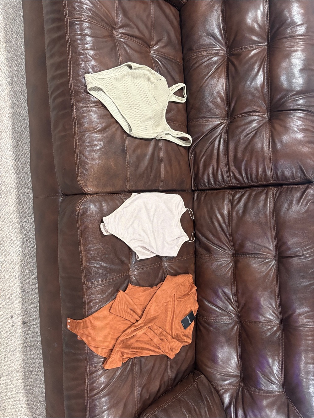 Body Suits in Beige, Cream and Rust